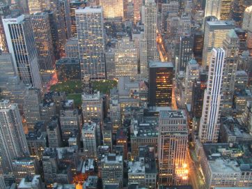 Vista aerea di New York