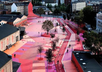 Piazza rossa. Uno scorcio di Superkilen a Copenhagen